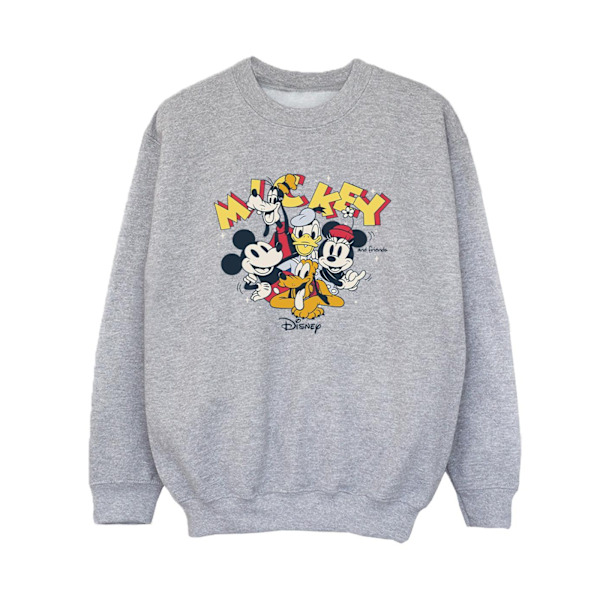 Disney Boys Mickey Mouse Group Sweatshirt 9-11 år Sports Grey Sports Grey 9-11 Years