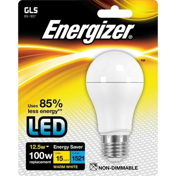 Energizer LED GLS 12,5w 1521lm glödlampa E27 Varmvit One Si White One Size