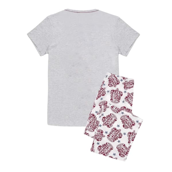 Harry Potter Dam/Dam Gryffindor Lång Pyjamas Set L Grå/Vit Grey/White/Maroon L