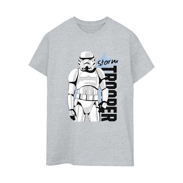 Star Wars Dam/Damer Storm Trooper Bomull Boyfriend T-shirt Sports Grey 3XL
