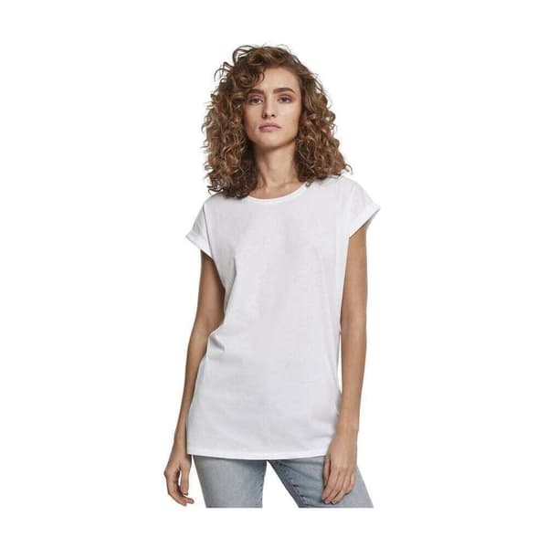 Bygg ditt varumärke Dam/Dam Organic Extended Shoulder T-Shir White M