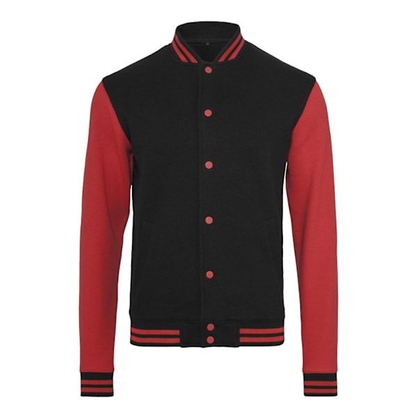 Bygg ditt varumärke Herr Sweat College Jacka 5XL Svart/Röd Black/Red 5XL