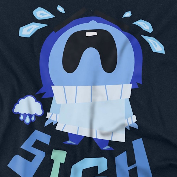 Insidan Ut 2 Unisex Vuxen Ledsen T-Shirt XXL Marinblå Navy XXL