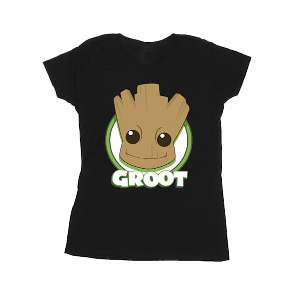 Guardians Of The Galaxy Dam/Kvinnor Groot Badge Bomull T-Shir Black XXL