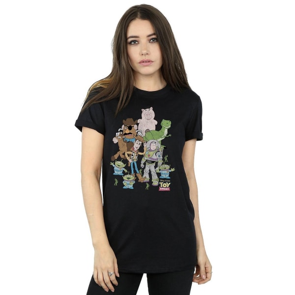 Toy Story Dam/Dam Grupp Bomull Pojkvän T-shirt M Svart Black M