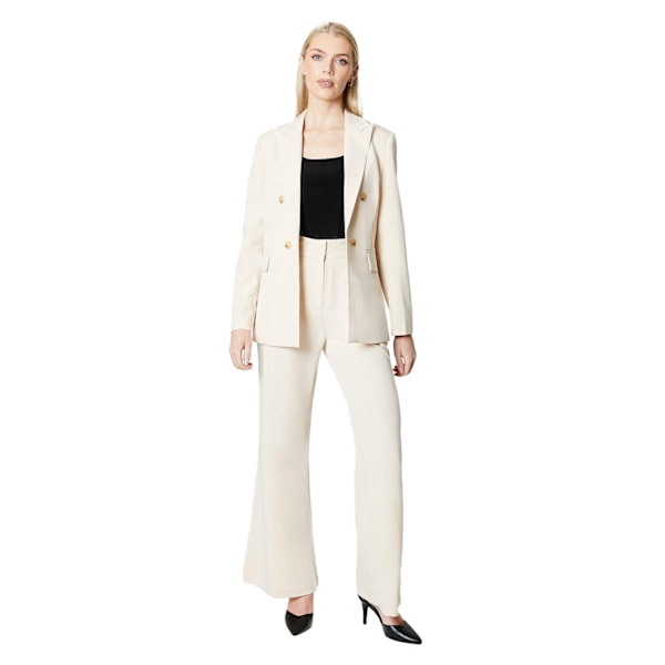 Principles Dam/Kvinnor Dubbelknäppt Kantsydd Blazer 10 Stone 10 UK