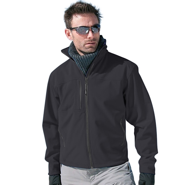 Result Herr Softshell Premium 3-lagers Prestandajacka (Vattenavvisande, Vindtät & Andningsbar) Black 4XL