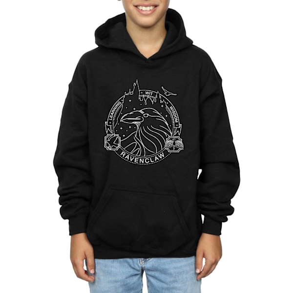 Harry Potter Pojkar Ravenclaw Sigill Hoodie 7-8 År Svart Black 7-8 Years