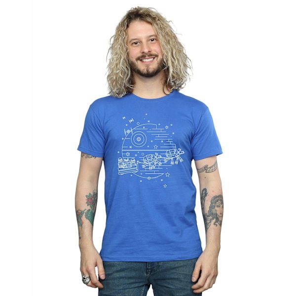Star Wars Death Star Sleigh T-shirt för män, S, kungligt blå Royal Blue S