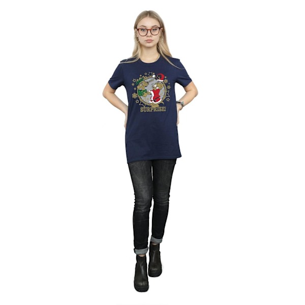 Tom And Jerry Dam/Damer Julöverraskning Bomull Pojkvän Navy Blue M