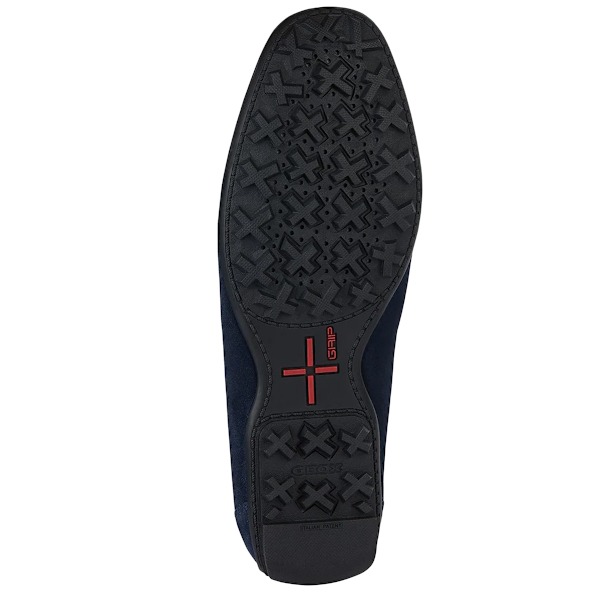 Geox Kosmopolis + Grip Mockasiner i mocka för män 7 UK Navy Navy 7 UK