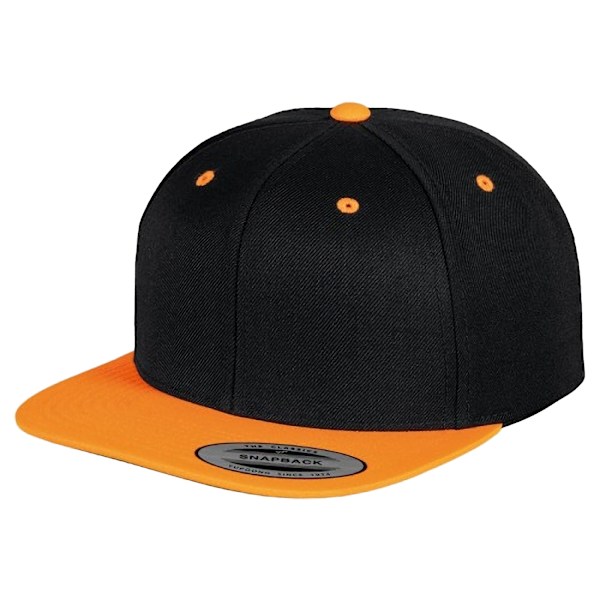 Yupoong The Classic Premium Snapback 2-Tone Cap One Size B Black/ Neon Orange One Size