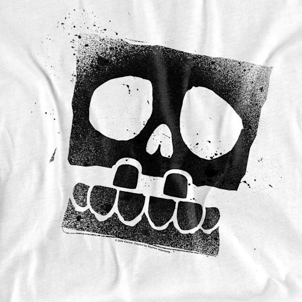 SvampBob Fyrkant Herr Skalle Spray T-Shirt L Vit White L