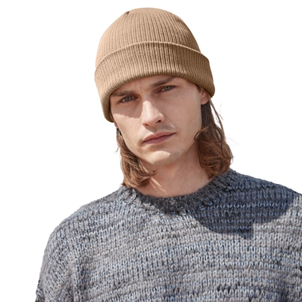 Beechfield Unisex Vuxen Ribbad Polylana Mössa En Storlek Biscuit Biscuit One Size