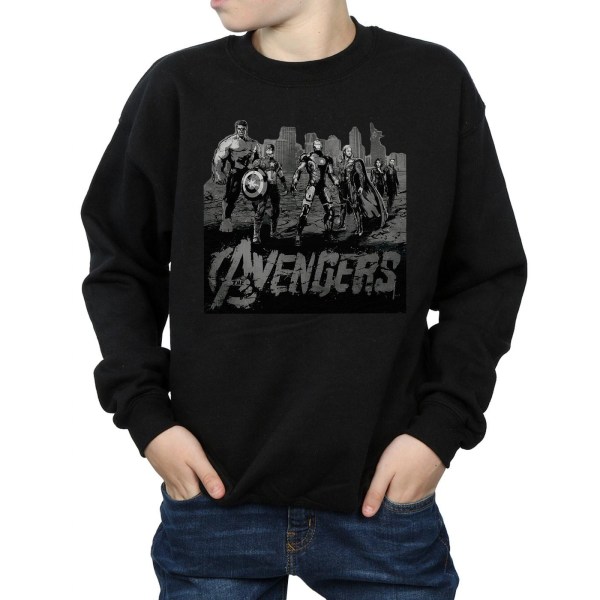 Marvel Boys Avengers Mono Team Art Sweatshirt 9-11 år Svart Black 9-11 Years