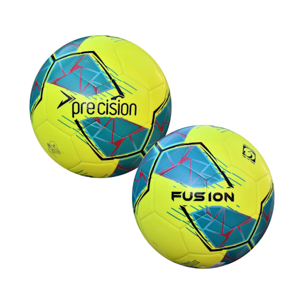 Precision Fusion FIFA Basic träningsboll 3 fluorescerande gul/ Fluorescent Yellow/Teal/Cyan/Red 3