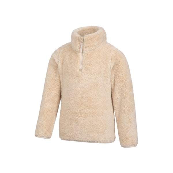 Mountain Warehouse Barn/Flickor Teddy Halv Zip Fleece Topp 7-8 Beige 7-8 Years