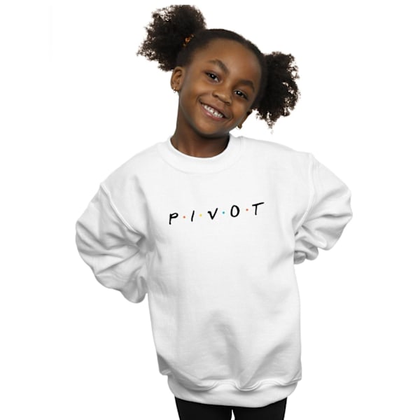 Friends Girls Pivot Logo Sweatshirt 12-13 år Vit White 12-13 Years