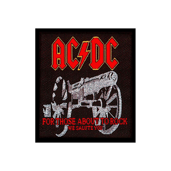 AC/DC For Those About To Rock Patch One Size Svart/Röd Black/Red One Size