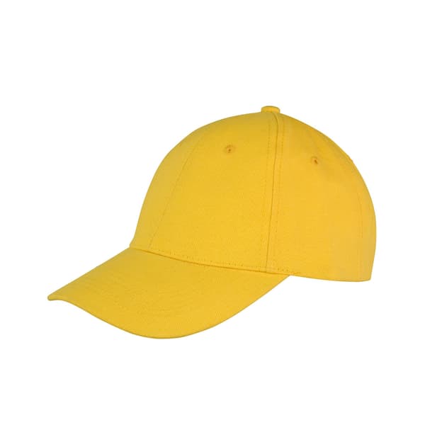 Result Headwear Memphis 6 Panel Borstad Bomull Låg Profil Bas White One Size