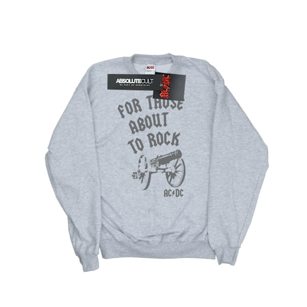 AC/DC Girls For Those About To Rock Cannon Sweatshirt 12-13 Yea Sports Grey 12-13 Years