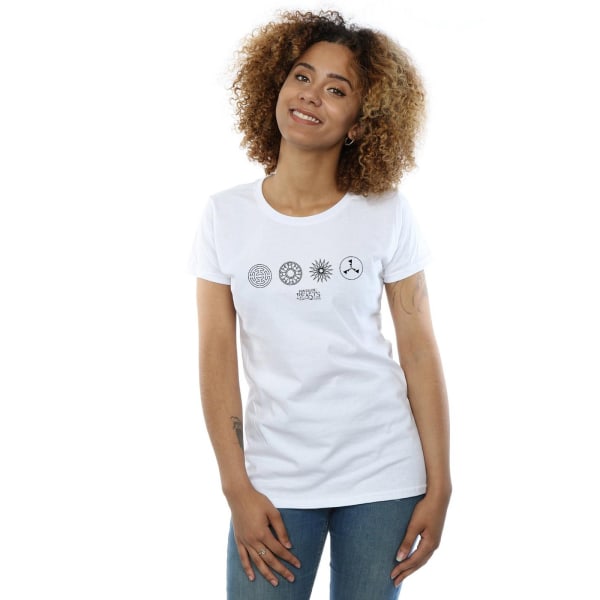 Fantastic Beasts Damkläder/Damcirkulära ikoner Bomull T-shirt M White M