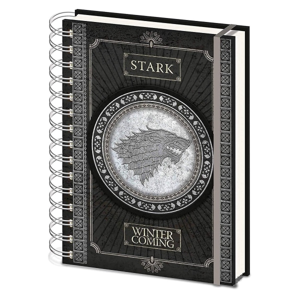 Game Of Thrones Stark Notebook A5 Svart Black A5