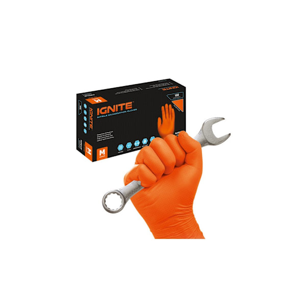 Aurelia Ignite engångshandskar (förpackning om 100) L Orange Orange L