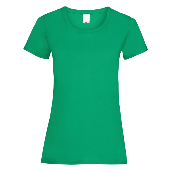 Womens/Ladies Value Fitted Short Sleeve Casual T-Shirt X Small Green X Small