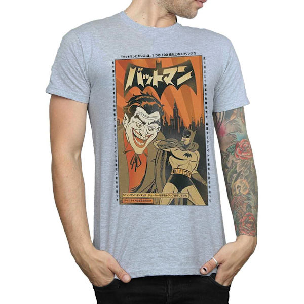 DC Comics Herr The Joker Cover T-shirt XXL Sports Grey Sports Grey XXL