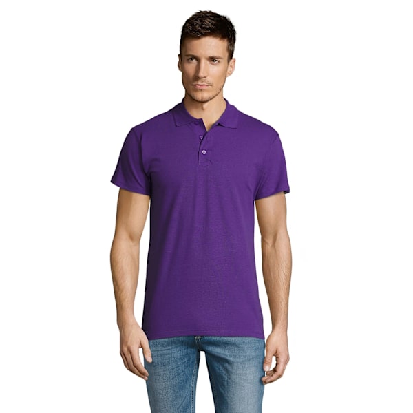 SOLS Herr Summer II Pique Kortärmad Poloskjorta XL Mörk Lila Dark Purple XL