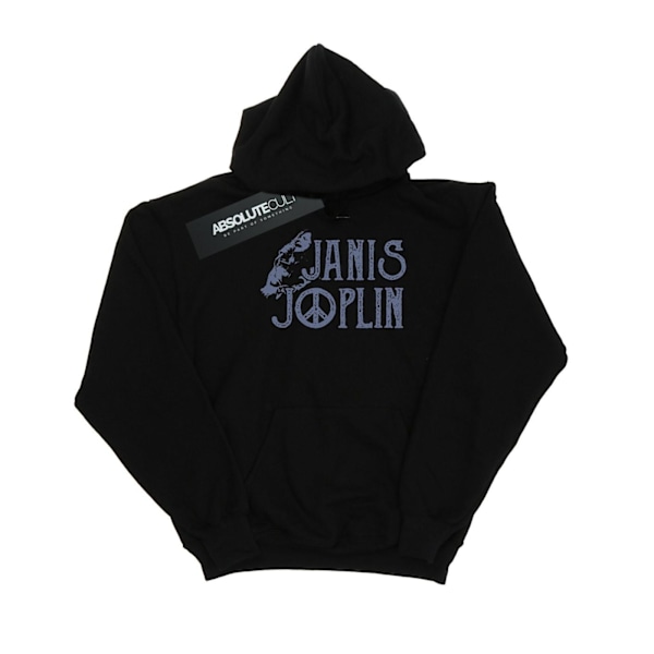 Janis Joplin Herr Typ Logo Hoodie 4XL Svart Black 4XL