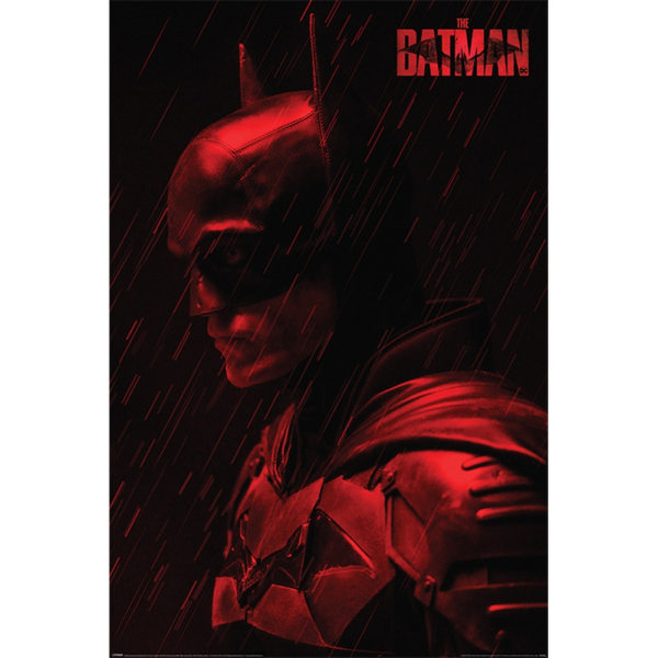 Batman-affisch 91,5 cm x 61 cm x 0,1 cm Svart/Röd Black/Red 91.5cm x 61cm x 0.1cm