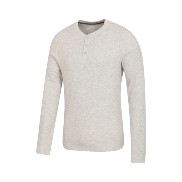 Mountain Warehouse Selby Waffle Henley T-shirt XXL Beige Beige XXL