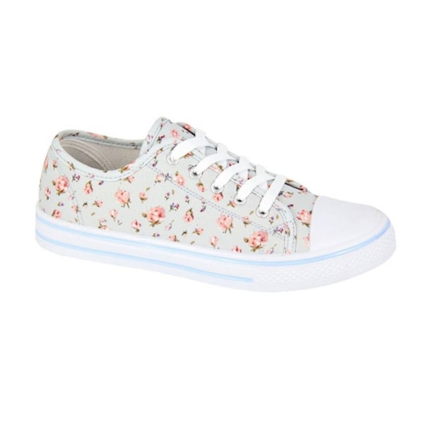 Rdek Dam/Dam Floral Canvas Pumps 3 UK Ljusgrå Light Grey 3 UK