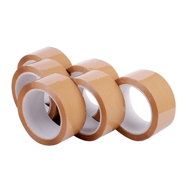 Förpackningstejp av polypropen (6-pack) 48 mm x 66 m buff Buff 48mm x 66m