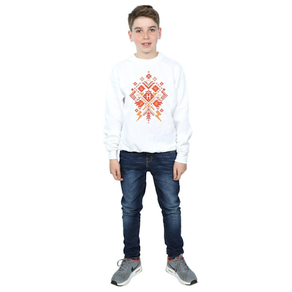 Harry Potter Pojkar Jul Fair Isle Sweatshirt 7-8 År Vit White 7-8 Years