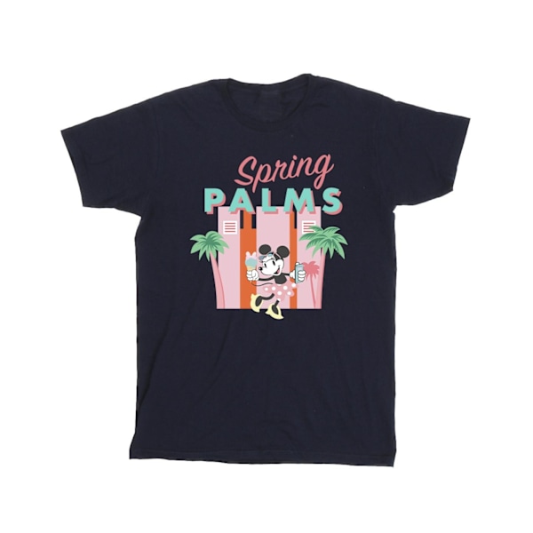 Disney Girls Minnie Mouse Spring Palms Bomull T-shirt 12-13 År Navy Blue 12-13 Years