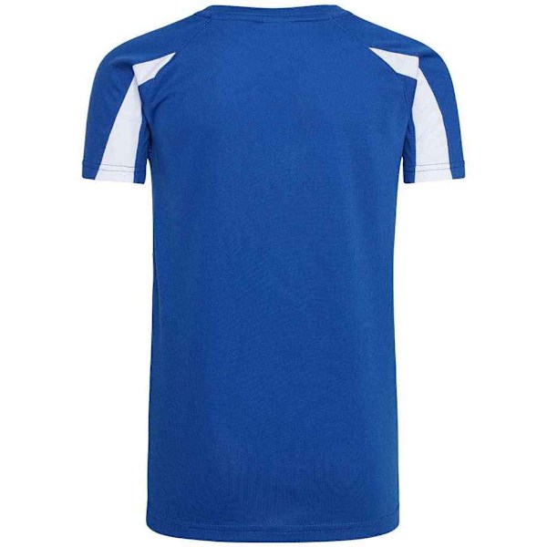 AWDis Cool Barn/Barn Kontrast Fukttransporterande T-shirt 12- Royal Blue/Arctic White 12-13 Years