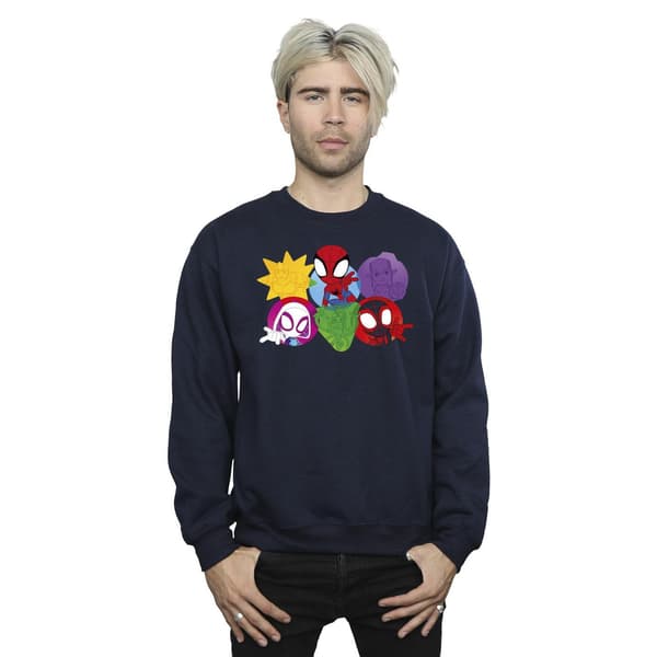 Marvel Herr Spidey And His Amazing Friends Faces Sweatshirt M N Navy Blue M