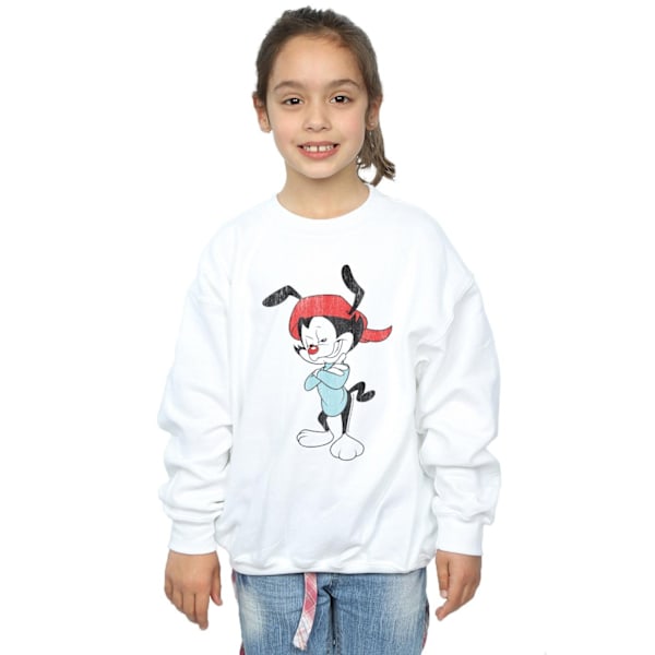 Animaniacs Girls Wakko Classic Pose Sweatshirt 7-8 år Vit White 7-8 Years