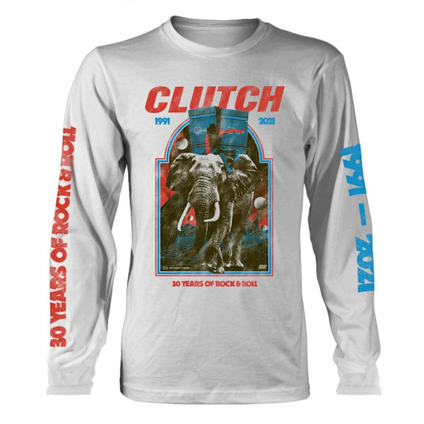 Clutch Unisex Vuxen Elefant Långärmad T-shirt M Vit White M