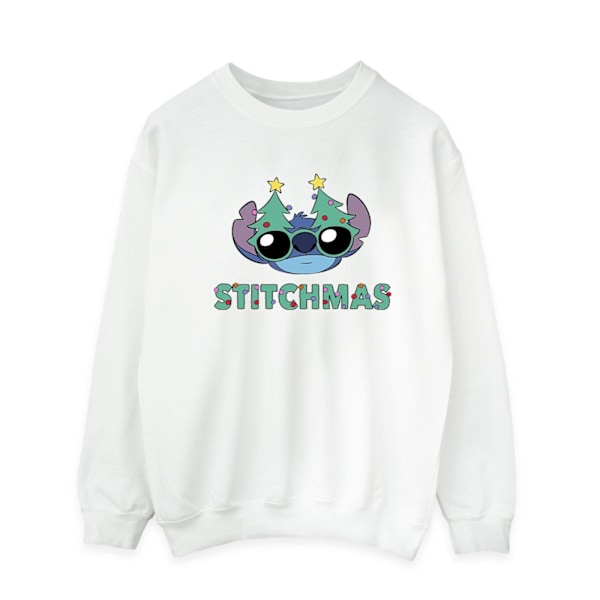 Disney Herr Lilo & Stitch Stitchmas Glasögon Sweatshirt 4XL Vit White 4XL