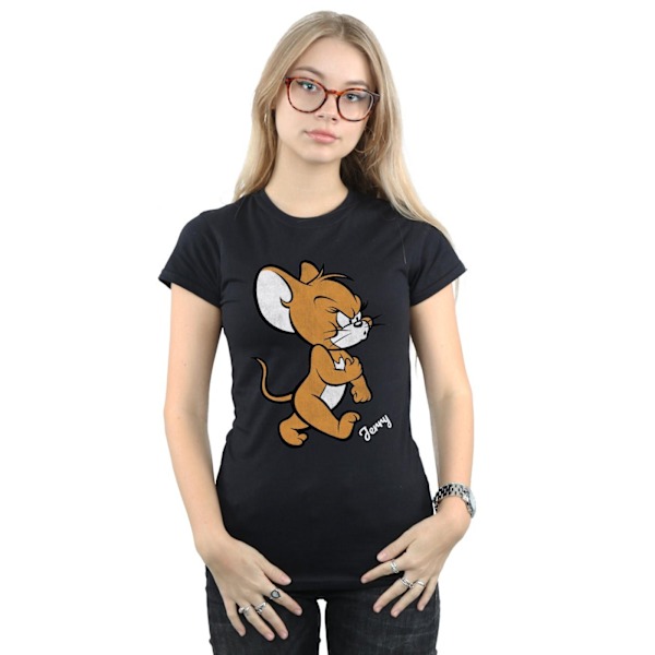 Tom och Jerry Dam/Dam Angry Mouse Bomull T-shirt L Svart Black L