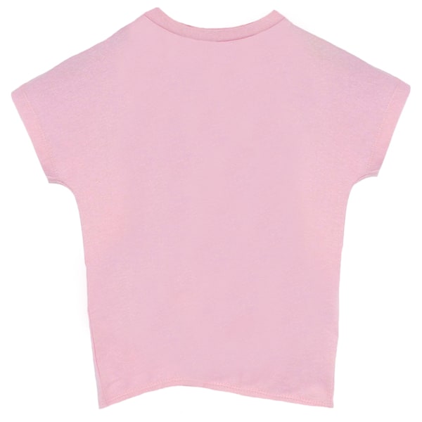Minecraft T-shirt för flickor med kattmotiv och knuten framtill, 5-6 år, rosa/vit Pink/White 5-6 Years