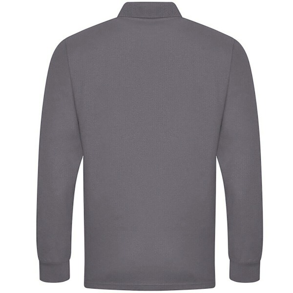 PRORTX Herr Långärmad Poloskjorta 4XL Solid Grey Solid Grey 4XL