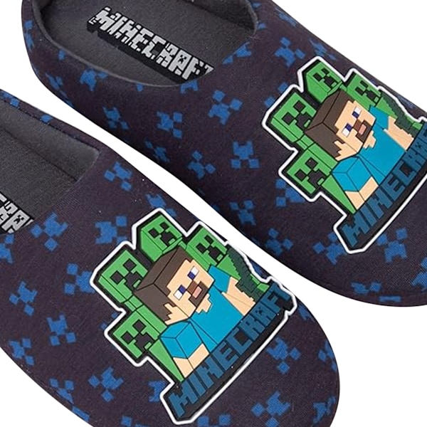 Minecraft Pojkar Creeper Tofflor 2 UK Marinblå/Blå Navy/Blue 2 UK