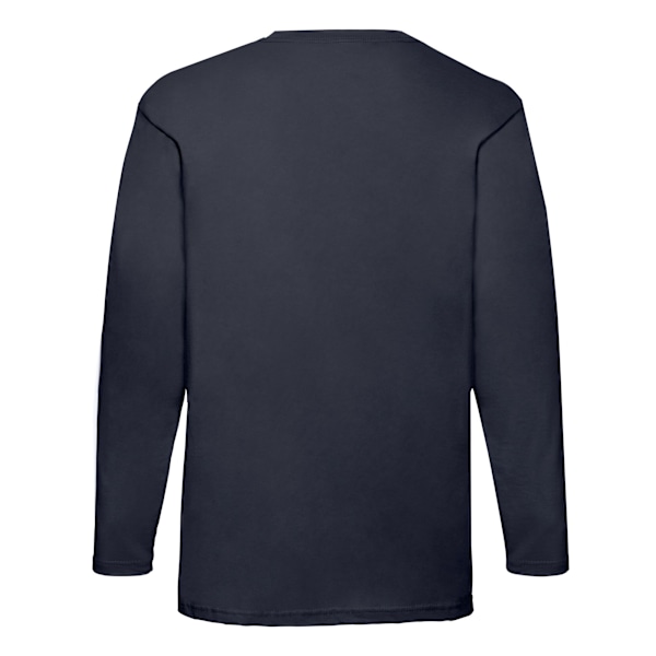 Fruit of the Loom Unisex Adult Valueweight Plain Long-Sleeved T Deep Navy M