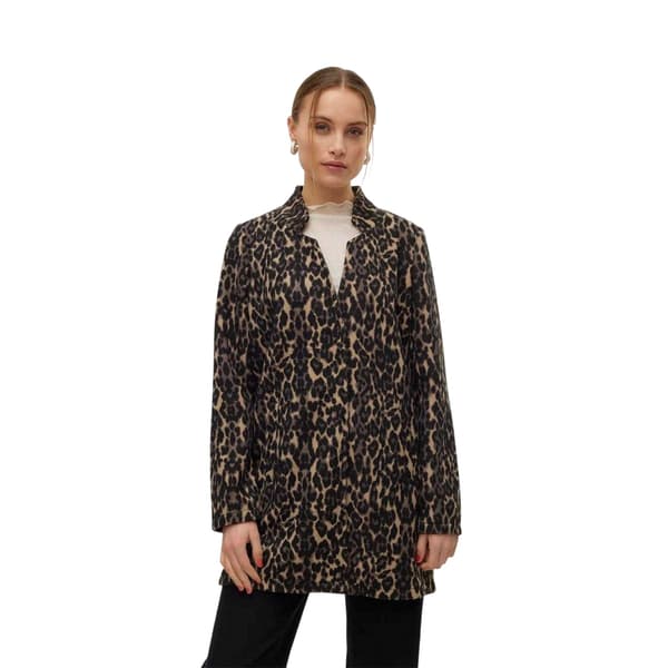 Vero Moda Dam Katrine Leopardmönstrad Jacka 12 UK Brun Brown 12 UK