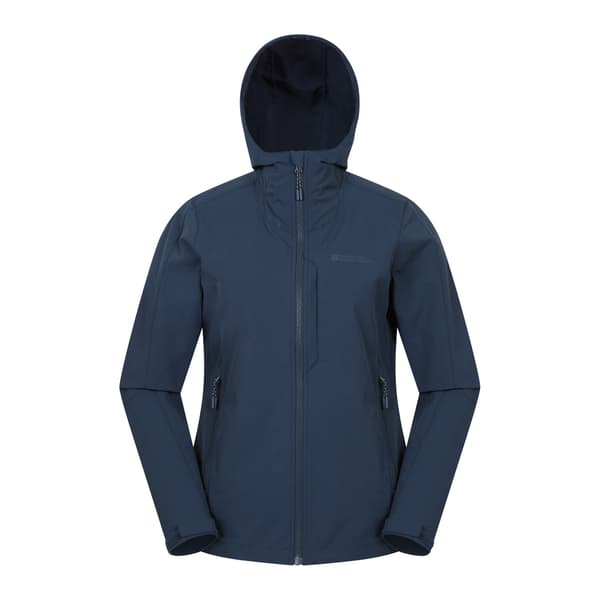 Mountain Warehouse Dam/Dam Retreat Packbar Soft Shell Jacka Navy 10 UK